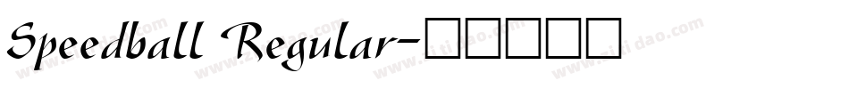 Speedball Regular字体转换